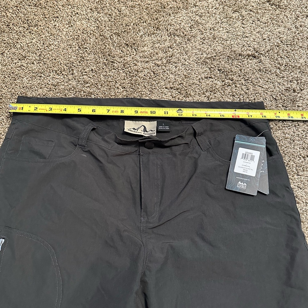 American Outback women’s large charcoal black Shorts nwt - Picture 6 of 9